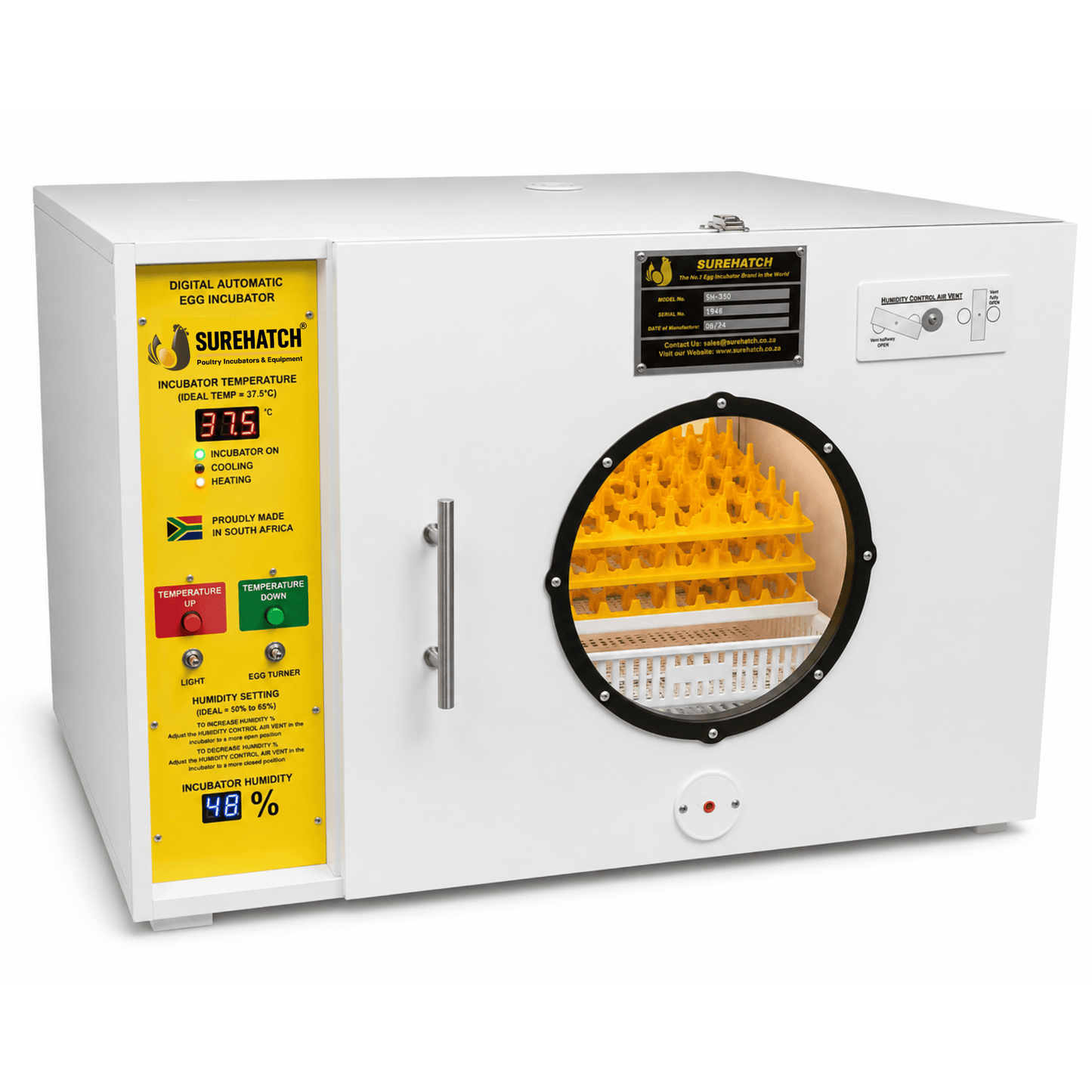 370 I-Egg Incubator ne-Hatcher - Imodeli Yedijithali Ezenzakalelayo Ezenzakalelayo SH370