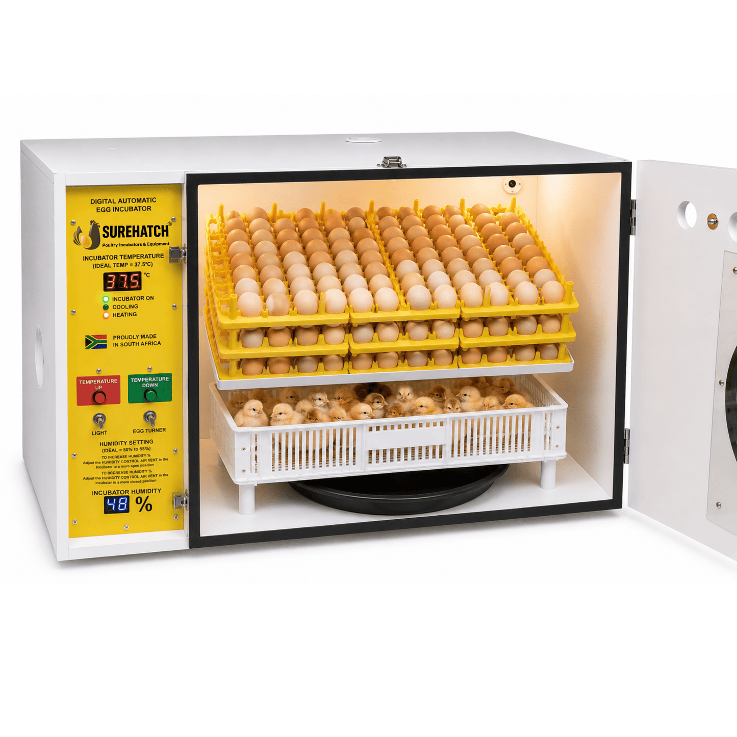 370 I-Egg Incubator ne-Hatcher - Imodeli Yedijithali Ezenzakalelayo Ezenzakalelayo SH370