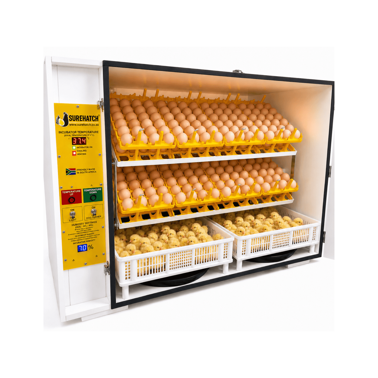 680 I-Egg Incubator ne-Hatcher - Imodeli Yedijithali Ezenzakalelayo Ephelele SH680